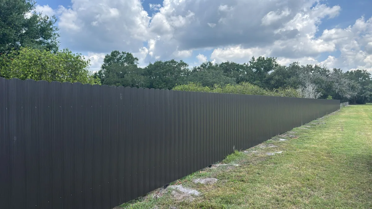Black Dura Fence framing open pasture — Ocala FL